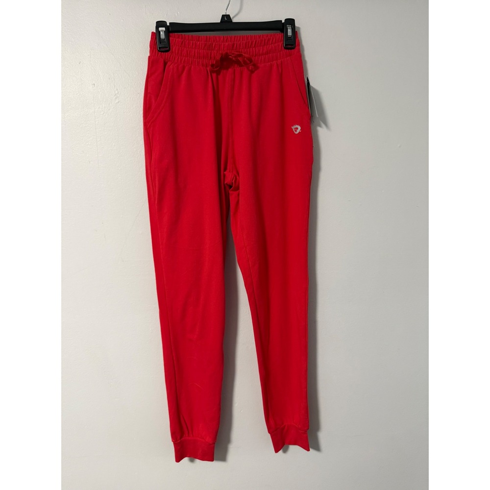 Baleaf Red Jogger Pants Womens XS Cotton Blend Drawstring Activewear Sweatpants